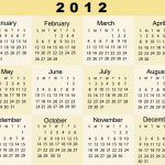 2012 Calendar Printable Free