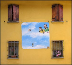 Dozza, Italy Painted Wall