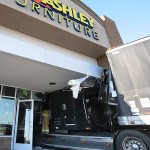 Truck Crashes Into Ashley Furniture